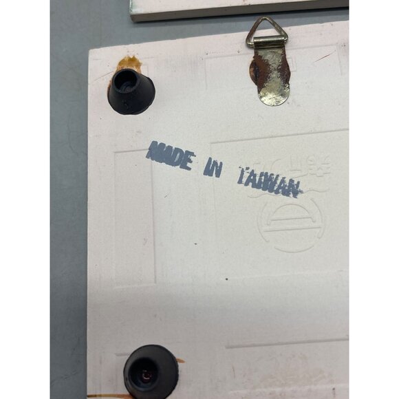 set of 4 Christmas trivets decorative wall hanging rubber feet bears cat READ - Picture 10 of 14